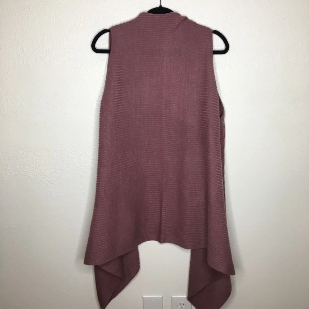 NEW LOFT Ribbed Cardigan Vest One Size